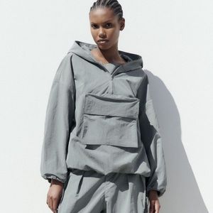 Zara Nylon Pullover Jacket